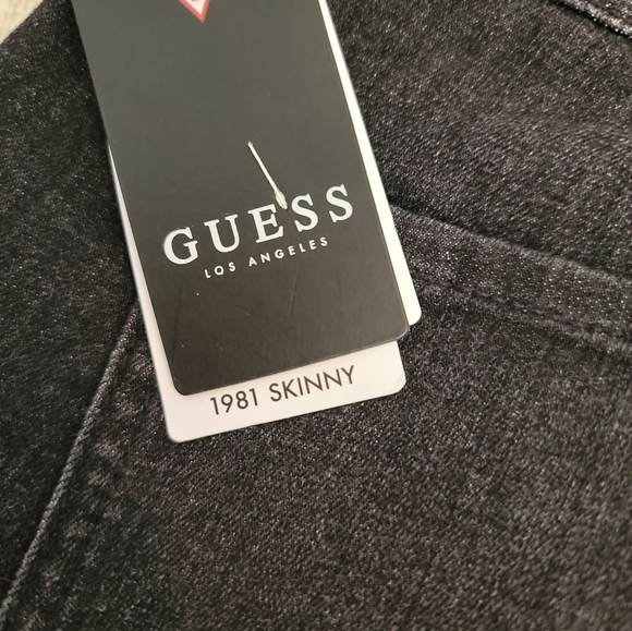 Guess 1981 Chevron Skinny Black Ash Denim 28 - Picture 4 of 9
